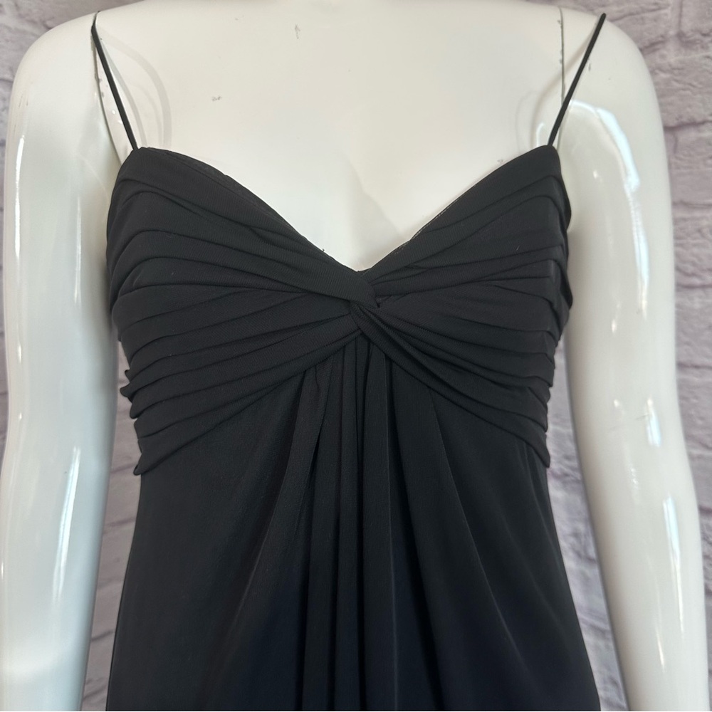 Alex Evenings vintage spaghetti strap formal ball gown prom dress in black. - Picture 2 of 6